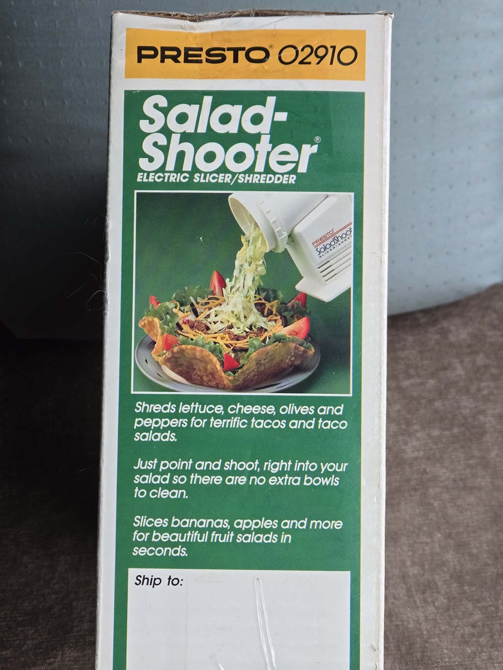 PRESTO Salad-Shooter Electric Slicer-Shredder - White - Picture 2 of 5